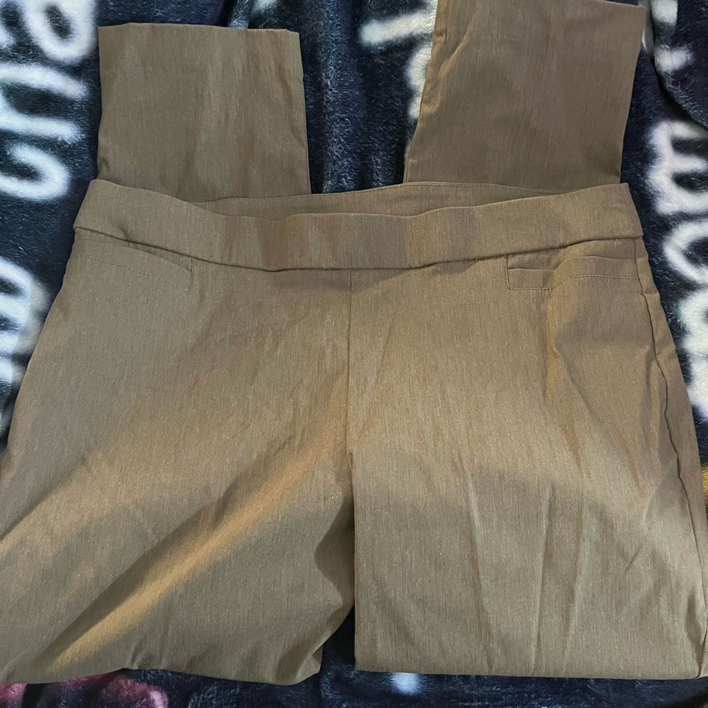 Kim Rogers Tan High-Waisted Trousers